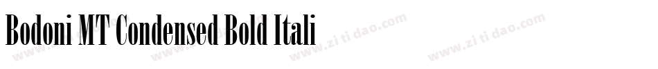 Bodoni MT Condensed Bold Italic字体转换